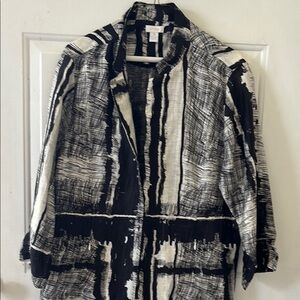 Chic Black and White Women's Jacket